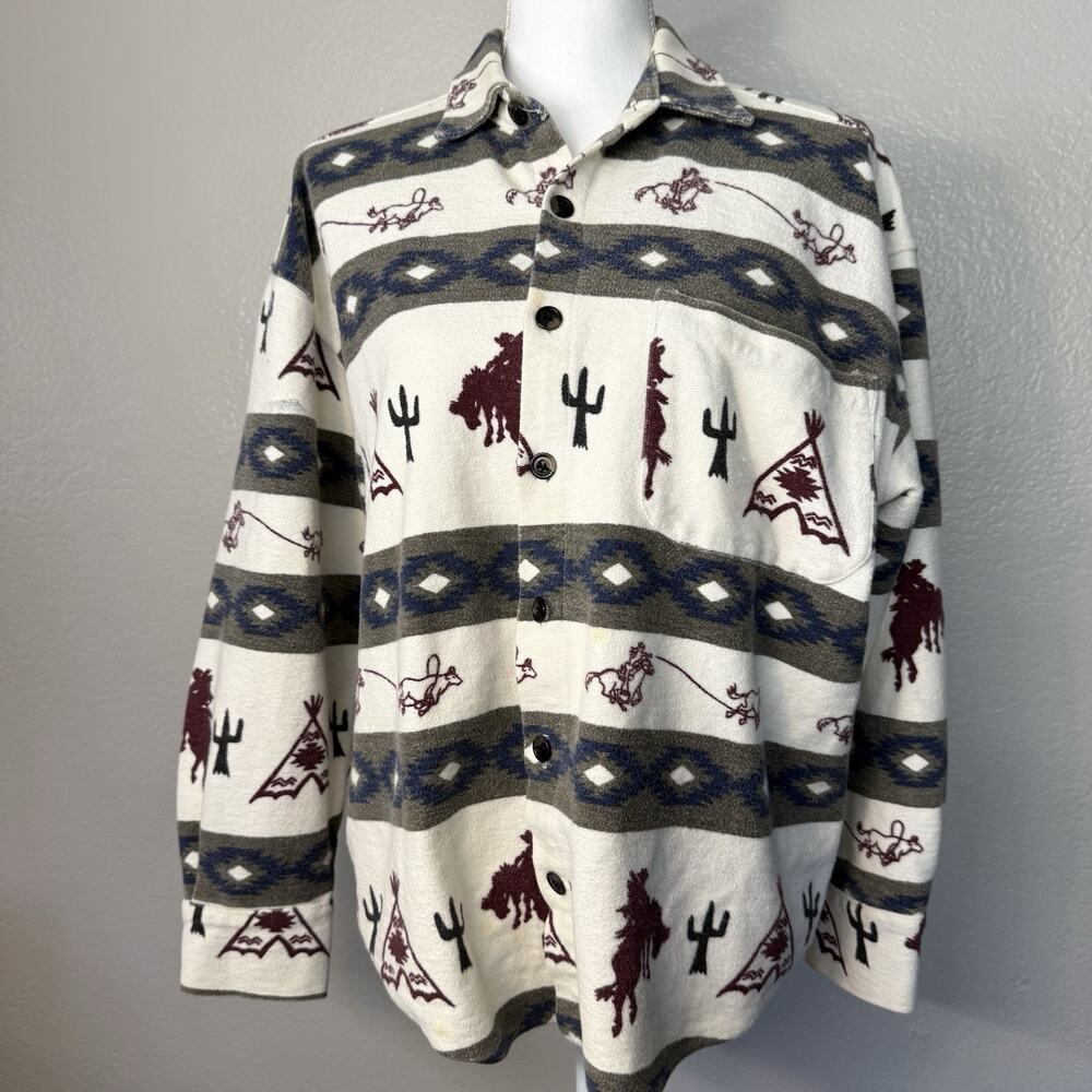 Vintage True Grit XS “outpost” all American fleece 1 pocket 100% Cotton Shirt